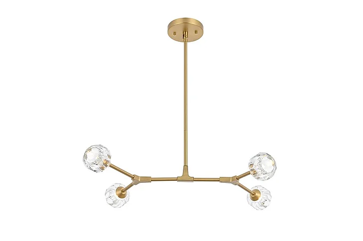 Elegant Zayne 4 Light Pendant in Gold 3508D30G