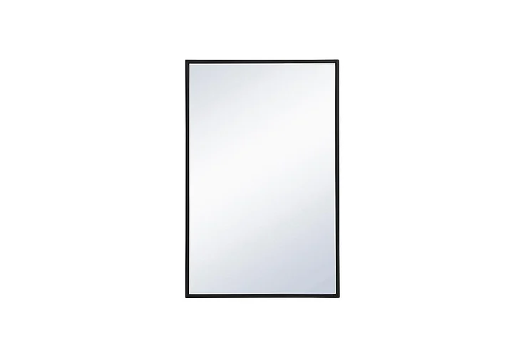 Elegant Metal Frame Rectangle Mirror 18X28 In. in Black MR41828BK