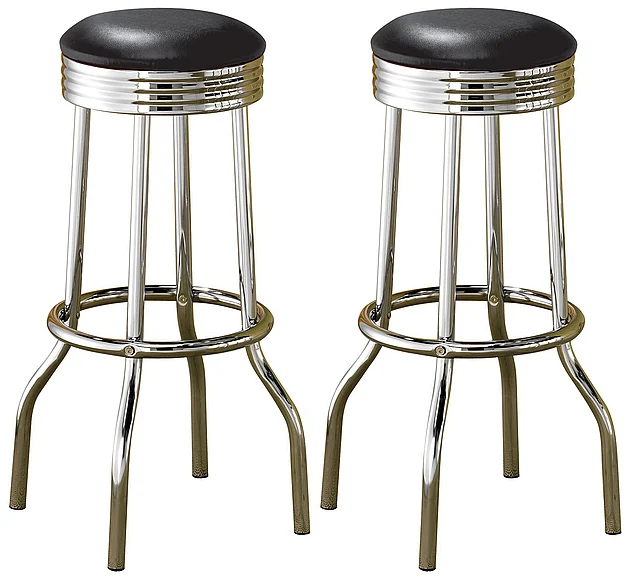 Coaster Metal Bar Stool in Black (Set of 2) 2408