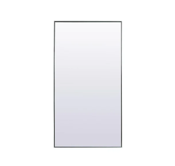 Elegant Metal Frame Rectangle Full Length Mirror 36X72 In. in Silver MR4FL3672S