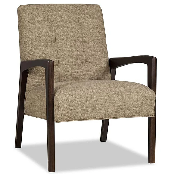 Sam Moore Gordon Exposed Wood Club Chair in Java