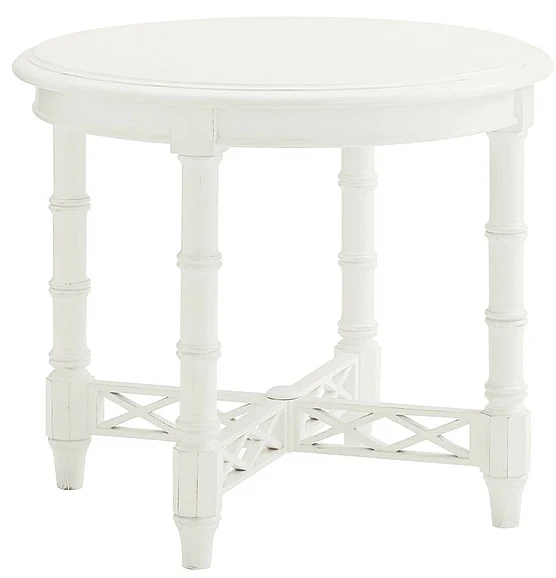 Tommy Bahama Ivory Key Edgehill Round Lamp Table