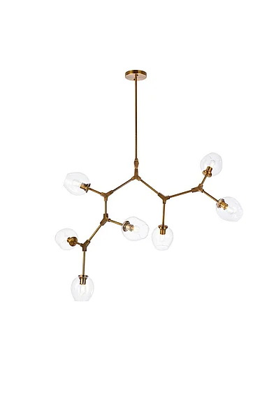 Elegant Cavoli 7 Lights Brass Chandelier 1712G57BR