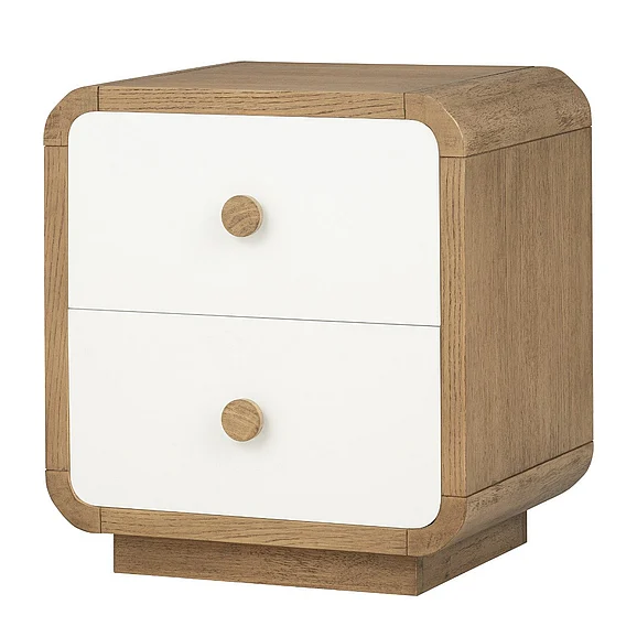 Legacy Classic Margot 2 Drawer Nightstand in Dessert Oak and Cloud White 4715-3100