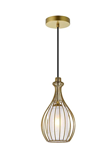 Elegant Miya 1 Light Brass Pendant LD2419BR
