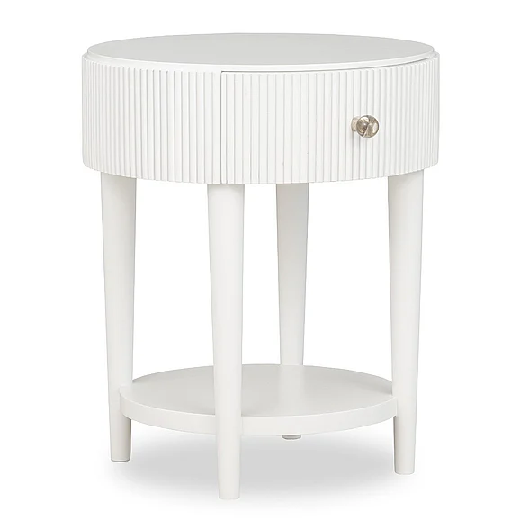 Legacy Classic Adeline Round Nightstand in Cloud White 4725-3100