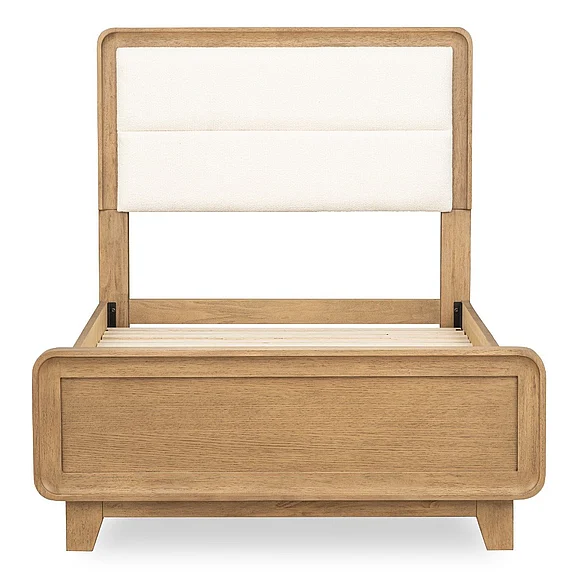 Legacy Classic Theo Twin Upholstered Panel Bed in Dessert Oak 4735-4103K
