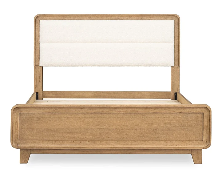 Legacy Classic Theo Full Upholstered Panel Bed in Dessert Oak 4735-4104K