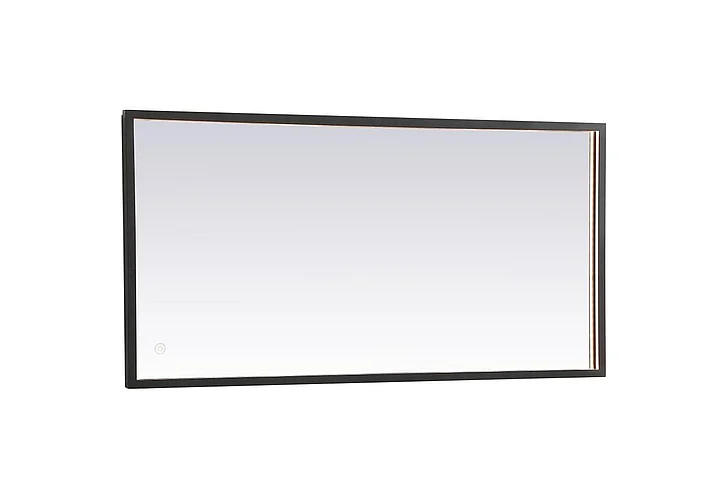 Elegant Pier 20X40 In. Led Mirror with Adjustable Color Temperature 3000K/4200K/6400K in Black MRE62040BK