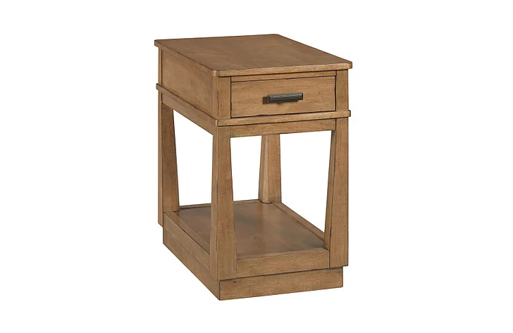 Hammary Furniture Clifton Charging Chairside Table in Gingersnap 474-916