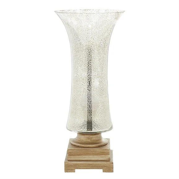 UMA Silver Glass Room Uplight with Gold Base, | 47646
