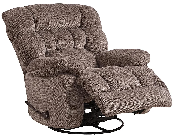 Catnapper Daly Chaise Swivel Glider Recliner in Chateau