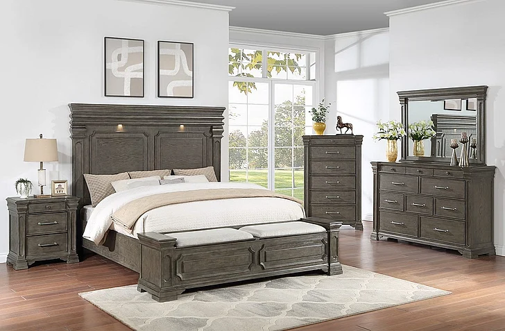 Massa Gallery Flint 2pc Bedroom Set in Brown
