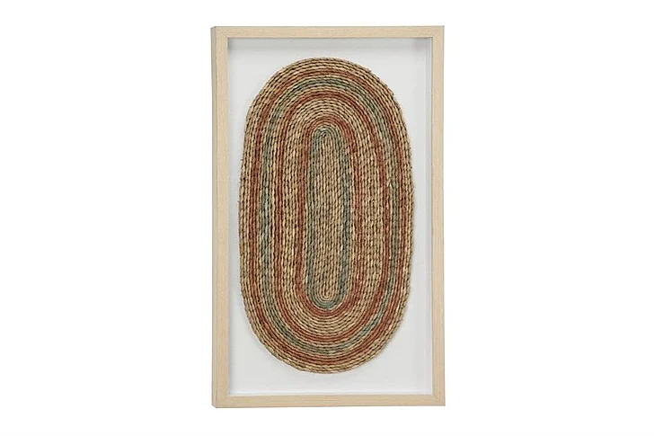 UMA Brown Wood Geometric Shadow Box, 18" x 2" x 30" | 47833 CLOSEOUT
