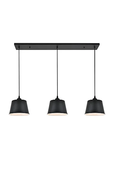 Elegant Nota 3 Light Black Pendant LD4057D40BK