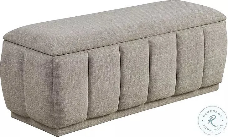 Homelegance Maize Storage Bench in Taupe 4799TP