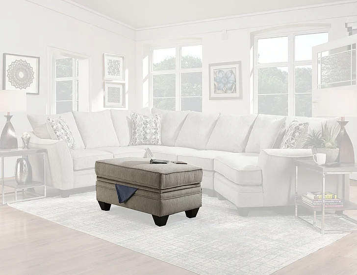 Peak Living 4810 Storage Ottoman in Tide Cloud 4806-6365 CUSTOM ITEM