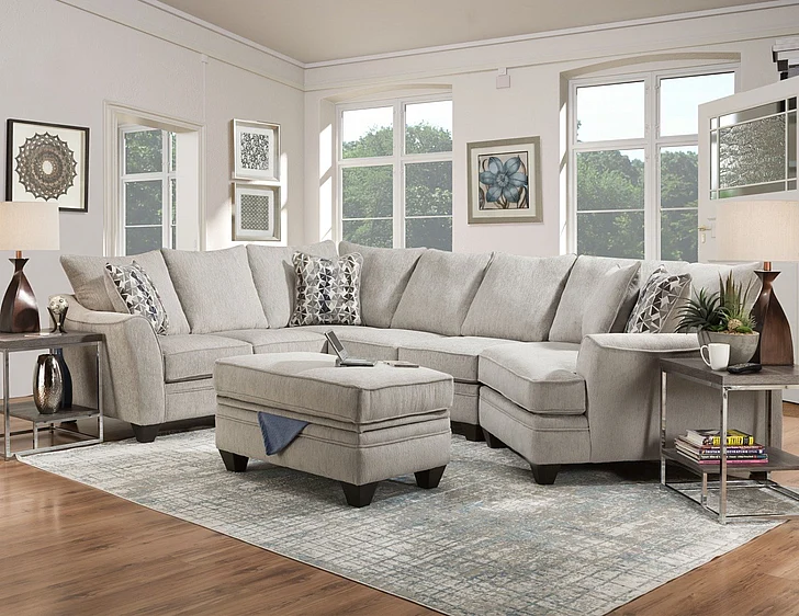 Peak Living 4810 3pc LSF Corner Sofa Living Room Set in Tide Cloud CUSTOM ITEM