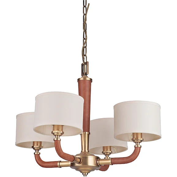 Craftmade Huxley 4 Light Chandelier in Vintage Brass 48124-VB