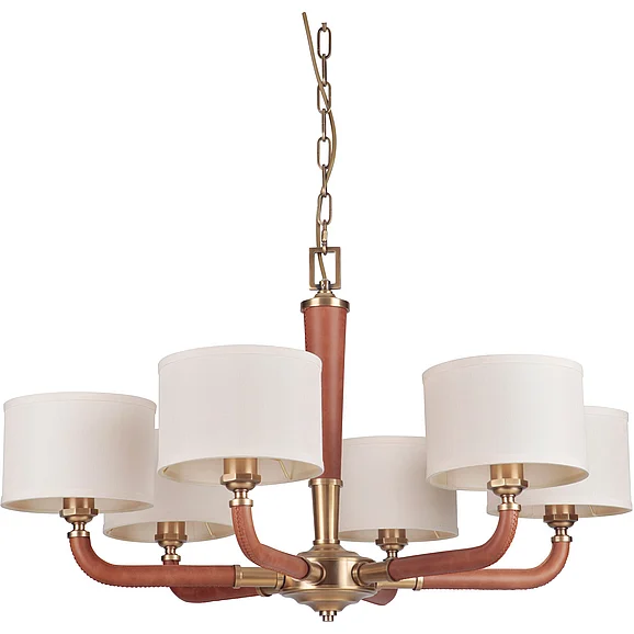 Craftmade Huxley 6 Light Chandelier in Vintage Brass 48126-VB
