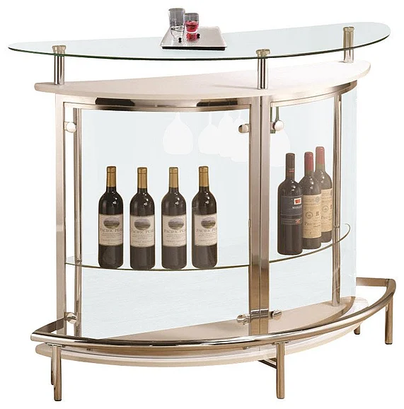 Coaster Bar Unit with Clear Acrylic Front 101066