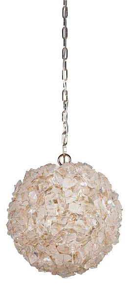 Craftmade Roxx 1 Light Large Pendant in Gilded w/Quartz Crystals 48491-GLD