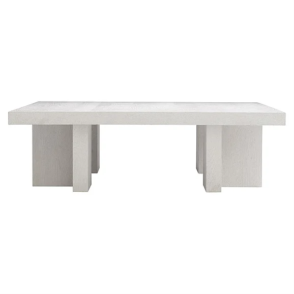 Bernhardt Blythe Cocktail Table in Sandblasted White 485011 PROMO