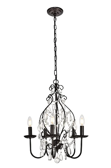 Elegant Blaise Collection Pendant D17 H23 LT:5 Oil Rubbed Bronze Finish LD5003D17ORB