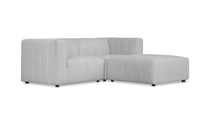 Moe's Home Collection 3pc Lyric Nook Modular Sectional in Oatmeal