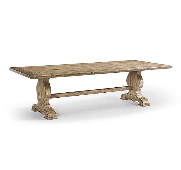Jonathan Charles Sagehill 124inch Rectangular Trestle Table in Timberon Grey Oak 491237-TGO-124L