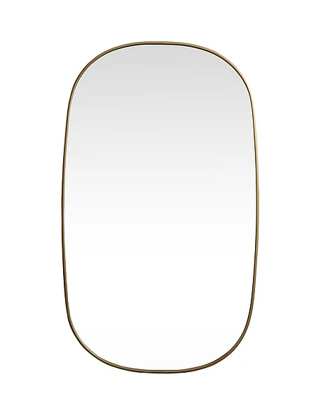 Elegant Metal Frame Oval Mirror 36X60 In. in Brass MR2B3660BRS