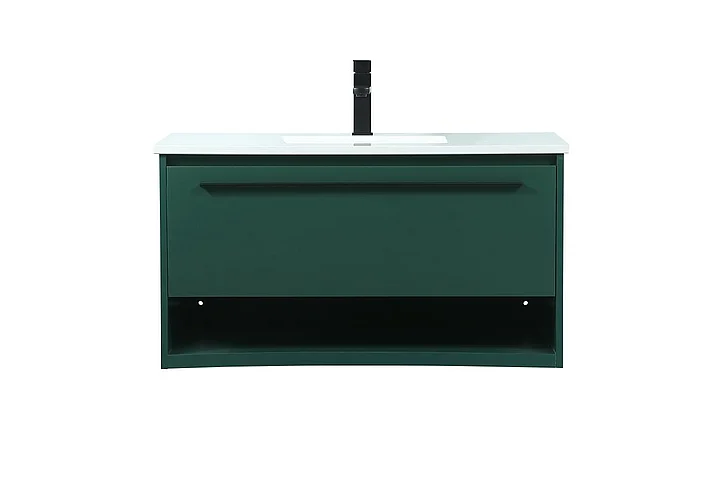 Elegant 36 In. Single Bathroom Vanity in Green VF43536MGN CLOSEOUT