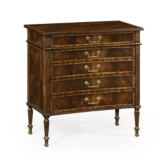 Jonathan Charles Buckingham Concave Chest in Medium Antique Mahogany 493089-MAH