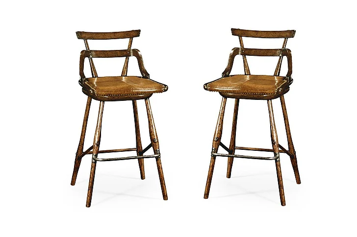 Jonathan Charles Buckingham Barstool in Dark Brown 494315-SC-TDO
