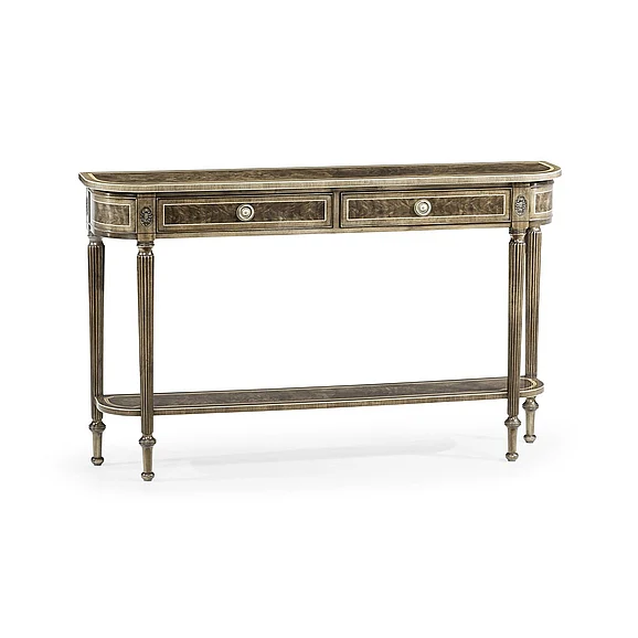 Jonathan Charles Buckingham Console Table in Bleached Mahogany 494600-MBL