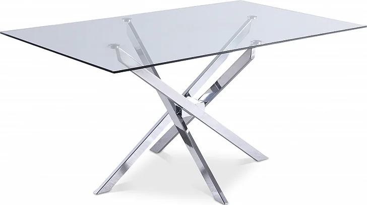 Meridian Xander Dining Table in Chrome 901-T