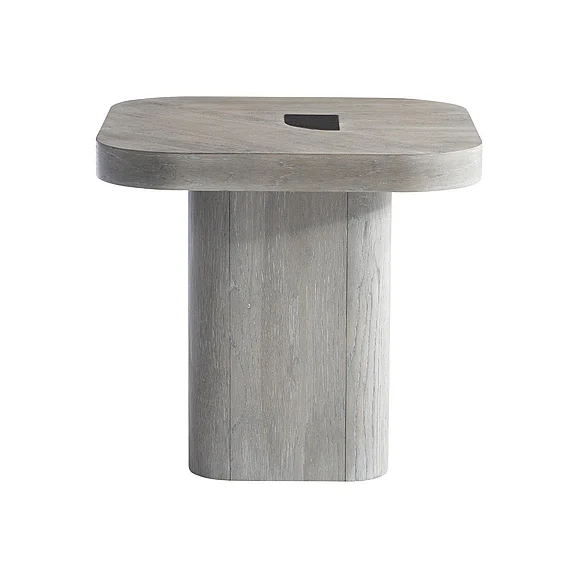 Bernhardt Marcato Side Table in Cerused Greige 497111 PROMO