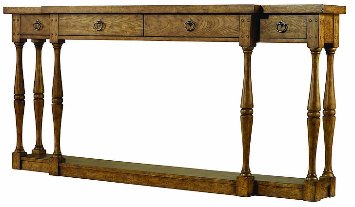 Hooker Furniture Sanctuary 4 Drawer Thin Console in Drift 3001-85001