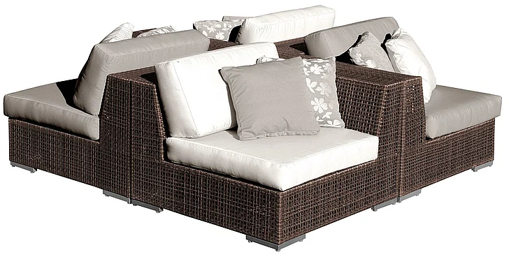 Pelican Reef Patio Atlantis 4-Piece Modular Seating Set 903-1321-JBP-4PS