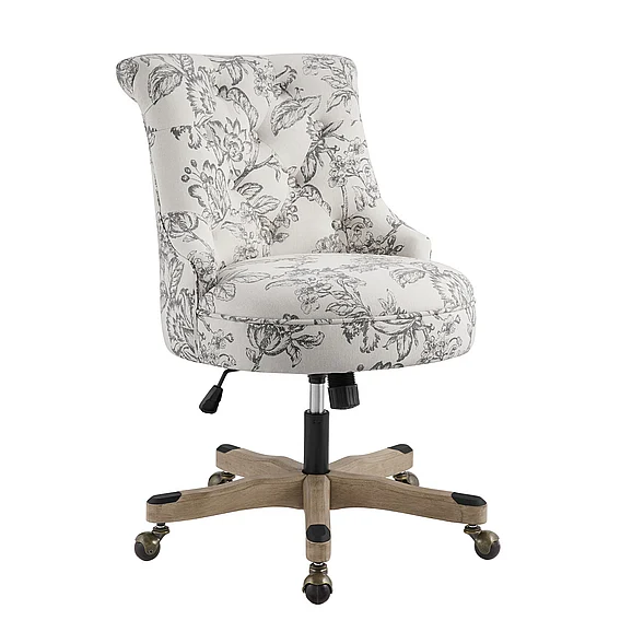 Linon Home Decor Sinclair Office Chair in Floral 178403FL01H