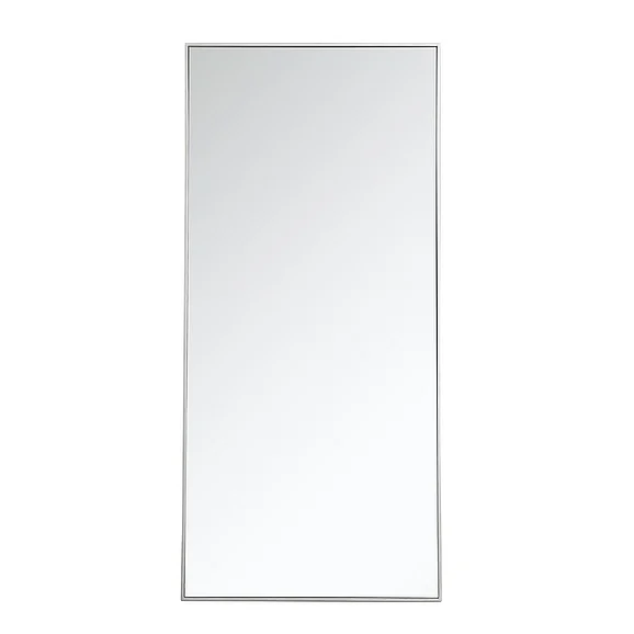 Elegant Metal Frame Rectangle Mirror 30 In. in Silver MR43060S