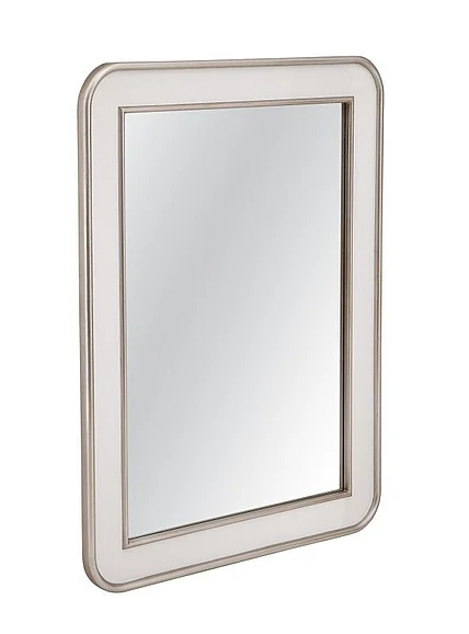 Bassett Mirror Conpany Meadow Place Wall Mirror in White M5289