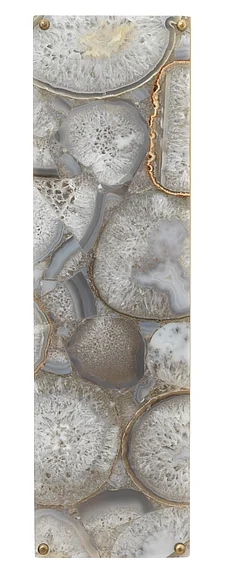 Jamie Young Jamie Young Adeline Rectangle Wall Sconce, Agate Resin and Antique Brass 4ADEL-RECTAB