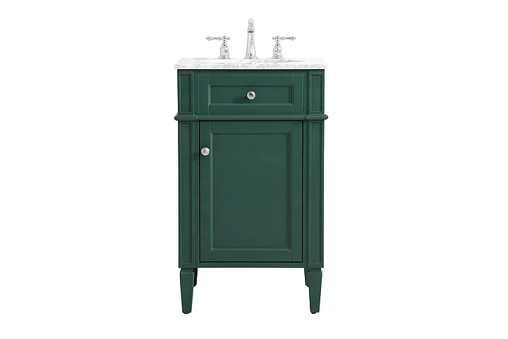 Elegant 21 In. Single Bathroom Vanity in Green VF12521GN