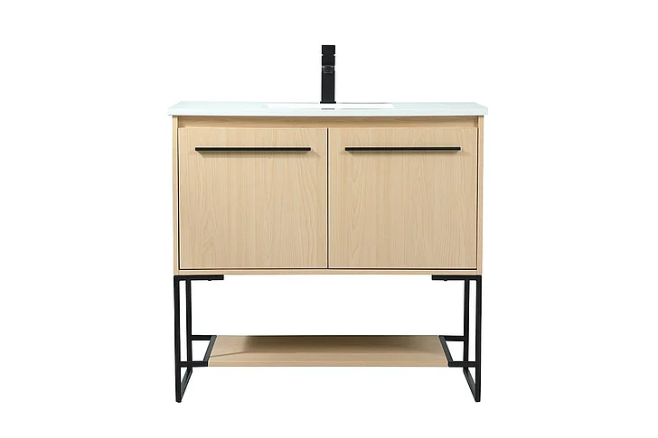 Elegant 36 In. Single Bathroom Vanity in Maple VF42536MMP CLOSEOUT