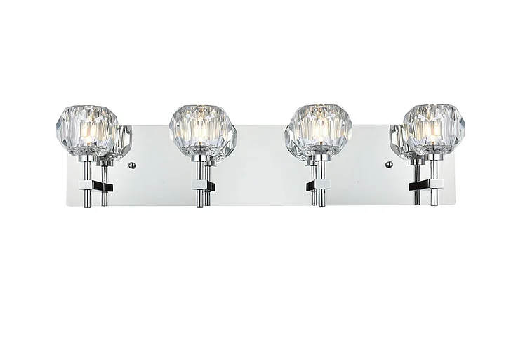 Elegant Graham 4 Light Wall Sconce in Chrome 3509W25C