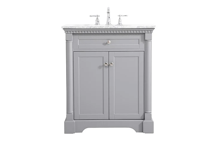 Elegant 30 In. Single Bathroom Vanity in Grey VF53030GR
