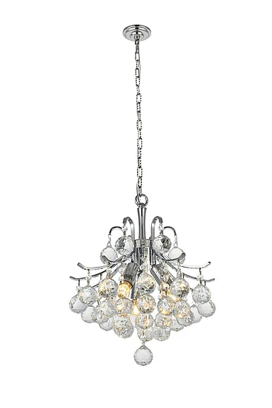 Elegant Toureg 3 Light Chrome Pendant Clear Royal Cut Crystal V8000D12C/RC