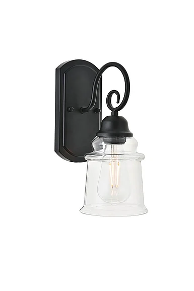 Elegant Spire 1 Light Black Wall Sconce LD4007W5BK CLOSEOUT