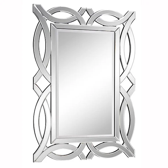 Elegant Modern 28 In. Contemporary Mirror in Clear MR-3347